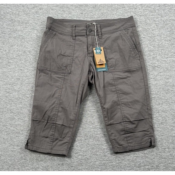 Prana Adira Knicker Pants Womens Size 6 Gray Stretch Outdoor Hiking Gorp NEW - Picture 1 of 10